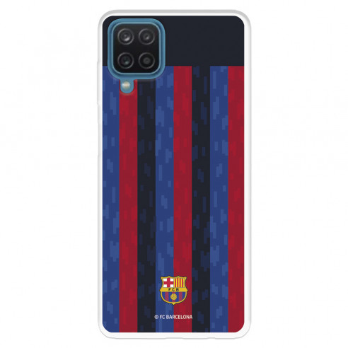 Funda para Samsung Galaxy A22 4G del FC Barcelona Fondo Rayas Verticales  - Licencia Oficial FC Barcelona