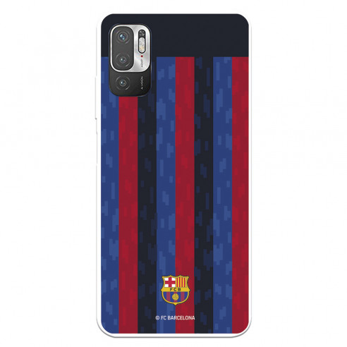 Funda para Xiaomi Redmi Note 10 5G del FC Barcelona Fondo Rayas Verticales  - Licencia Oficial FC Barcelona