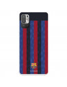 Funda para Xiaomi Redmi Note 10 5G del FC Barcelona Fondo Rayas Verticales  - Licencia Oficial FC Barcelona