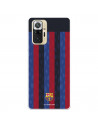 Funda para Xiaomi Redmi Note 10 Pro del FC Barcelona Fondo Rayas Verticales  - Licencia Oficial FC Barcelona