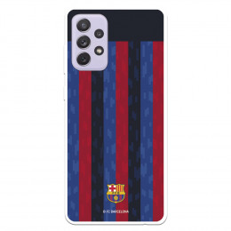 Funda para Samsung Galaxy A72 5G del FC Barcelona Fondo Rayas Verticales  - Licencia Oficial FC Barcelona