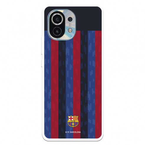 Funda para Xiaomi Mi 11 del FC Barcelona Fondo Rayas Verticales  - Licencia Oficial FC Barcelona