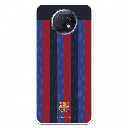 Funda para Xiaomi Redmi Note 9T del FC Barcelona Fondo Rayas Verticales  - Licencia Oficial FC Barcelona