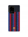 Funda para Samsung Galaxy S20 Ultra del FC Barcelona Fondo Rayas Verticales  - Licencia Oficial FC Barcelona