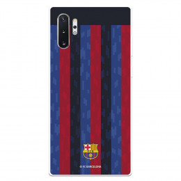 Funda para Samsung Galaxy Note10 Plus del FC Barcelona Fondo Rayas Verticales  - Licencia Oficial FC Barcelona