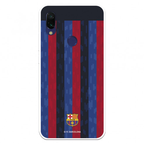 Funda para Xiaomi Redmi 7A del FC Barcelona Fondo Rayas Verticales  - Licencia Oficial FC Barcelona