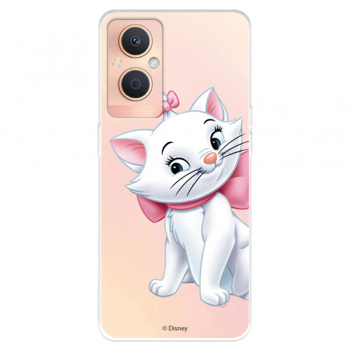 Funda para Oppo A96 5G Oficial de Disney Marie Silueta - Los Aristogatos