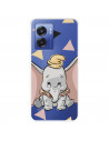 Funda para Oppo A77 5G Oficial de Disney Dumbo Silueta Transparente - Dumbo