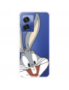 Funda para Oppo A77 5G Oficial de Warner Bros Bugs Bunny Silueta Transparente - Looney Tunes