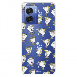 Funda para Realme Narzo 50 5G Oficial de Disney Chip Potts Siluetas - La Bella y la Bestia