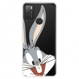 Funda para TCL 20Y Oficial de Warner Bros Bugs Bunny Silueta Transparente - Looney Tunes