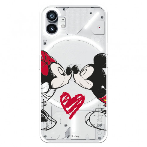 Oficial Disney Mickey și Minnie Kiss Nothing Phone 1 Case - Disney Classics