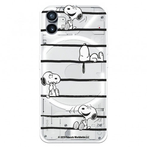 Official Peanuts Snoopy Snoopy Snoopy Stripes Nothing Phone 1 Case - Snoopy