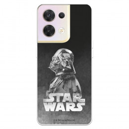 Funda para Oppo Reno 8 Oficial de Star Wars Darth Vader Fondo negro - Star Wars