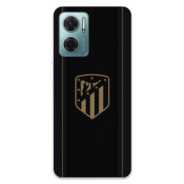 Funda para Xiaomi Redmi 10 5G del Atlético de Madrid Escudo Dorado Fondo Negro  - Licencia Oficial Atlético de Madrid