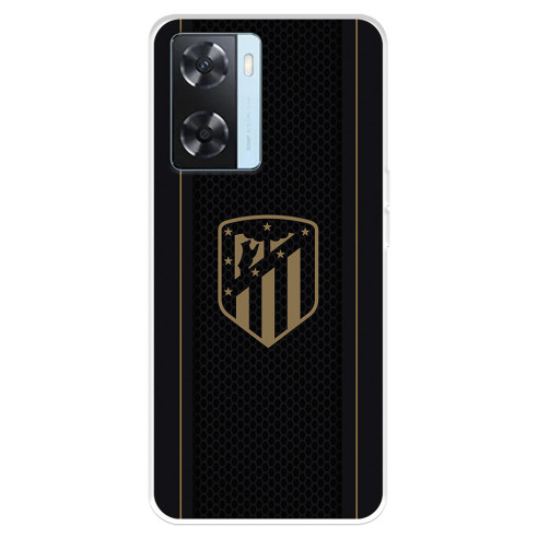 Funda para Oppo A57s del Atlético de Madrid Escudo Dorado Fondo Negro  - Licencia Oficial Atlético de Madrid