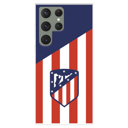 Funda para Samsung Galaxy S23 Ultra del Atlético de Madrid Escudo Fondo Atletico  - Licencia Oficial Atlético de Madrid