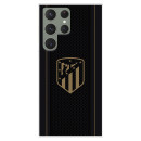Funda para Samsung Galaxy S23 Ultra del Atlético de Madrid Escudo Dorado Fondo Negro  - Licencia Oficial Atlético de Madrid