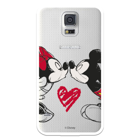 Caz pentru Samsung Galaxy S5 Neo Official Disney Mickey și Minnie Kiss - Disney Classics