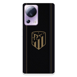 Funda para Xiaomi Mi 13 Lite del Atlético de Madrid Escudo Dorado Fondo Negro  - Licencia Oficial Atlético de Madrid