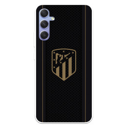 Funda para Samsung Galaxy A34 5G del Atlético de Madrid Escudo Dorado Fondo Negro  - Licencia Oficial Atlético de Madrid