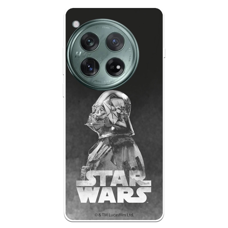 Funda para OnePlus 12 Oficial de Star Wars Darth Vader Fondo negro - Star Wars