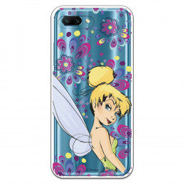 Carcasa Oficial Disney Campanilla Flores Transparente para Huawei Honor 10 - Peter Pan- La Casa de las Carcasas