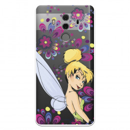 Carcasa Oficial Disney Campanilla Flores Transparente para Huawei Mate 10 Pro - Peter Pan- La Casa de las Carcasas