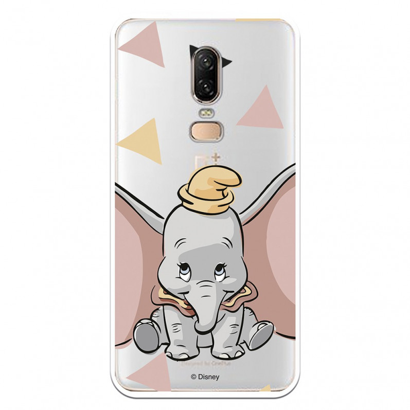 Carcasa Oficial Disney Dumbo silueta transparente para Oneplus 6 - Dumbo- La Casa de las Carcasas