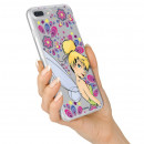 Carcasă oficială Disney Tinkerbell Flowers Clear Case pentru Huawei Y6 2019 - Peter Pan
