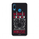 Husă oficială Disney Minnie, broderie neagră Huawei P20 Lite