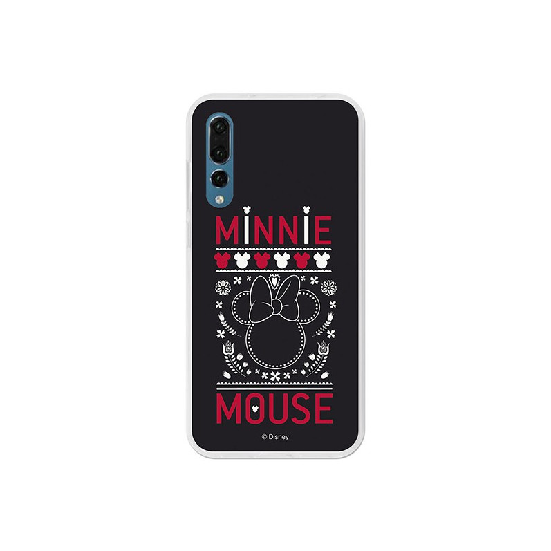 Oficial Disney Minnie Cazul oficial Disney Minnie Negru Broderie Huawei P20 Pro