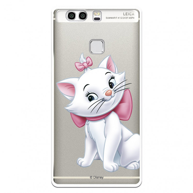 Carcasa oficială Disney Marie Silhouette Transparent Case pentru Huawei P9 Plus - The Aristocats
