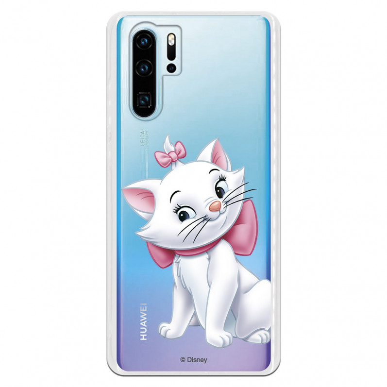 Carcasa oficială Disney Marie Silhouette Transparent Case pentru Huawei P30 Pro - The Aristocats