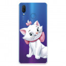 Husă transparentă oficială Disney Marie Silhouette pentru Huawei P Smart Plus - The Aristocats
