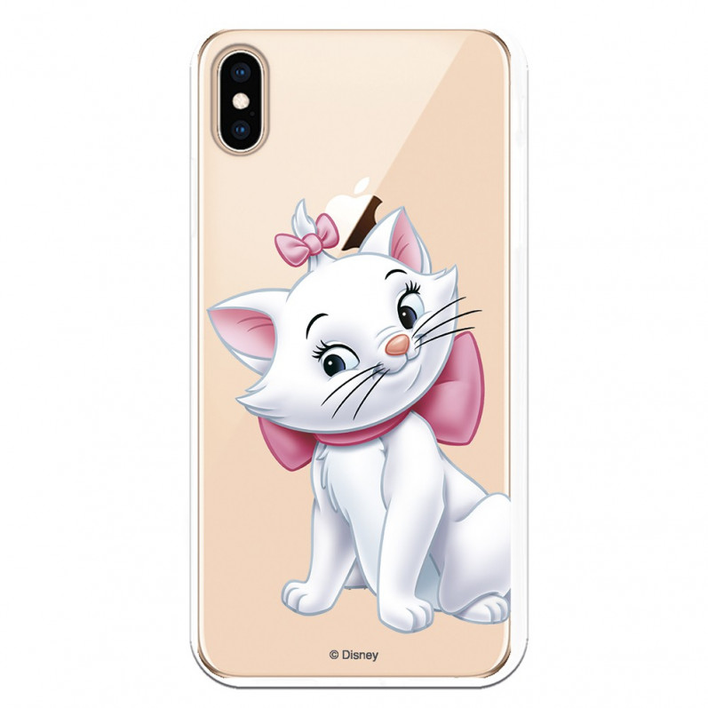 Carcasa oficială Disney Marie Silhouette Transparent Case pentru iPhone XS Max - The Aristocats