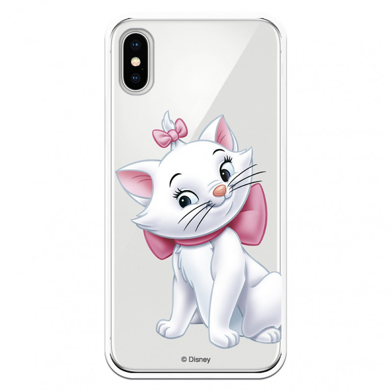 Carcasa oficială Disney Marie Silhouette Transparent Case pentru iPhone X - The Aristocats