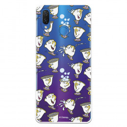 Carcasa Oficial Disney Chip Potts Siluetas Transparente para Huawei P Smart Plus- La Casa de las Carcasas