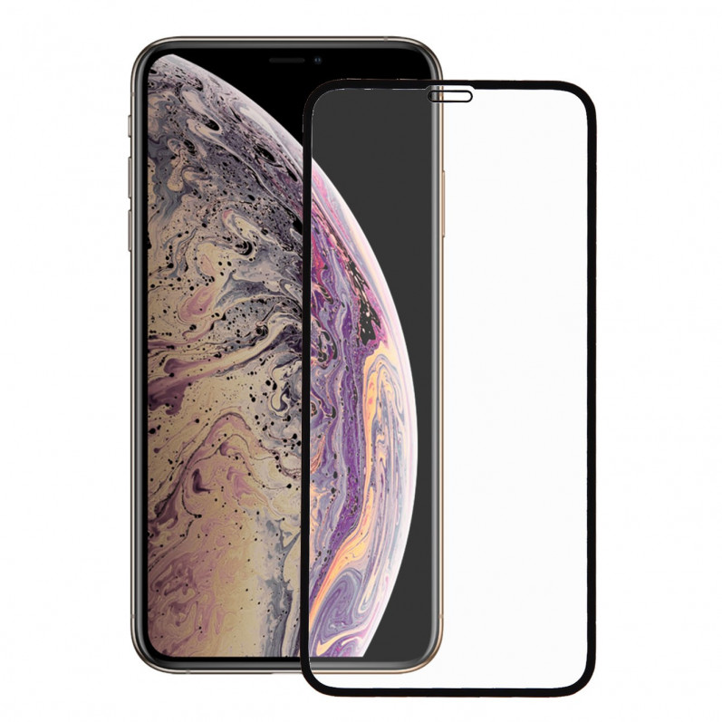 Geam securizat Complet negru pentru iPhone XS