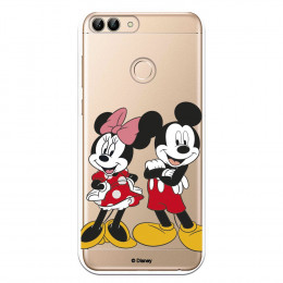 Funda para Huawei P Smart Oficial de Disney Mickey y Minnie Posando - Clásicos Disney