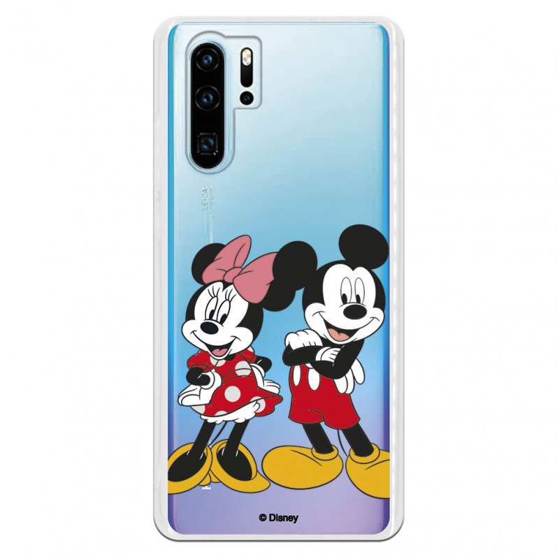 Funda para Huawei P30 Pro Oficial de Disney Mickey y Minnie Posando - Clásicos Disney