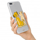 Carcasa para Huawei Mate 20 X Oficial de Disney Simba y Nala Silueta - El Rey León