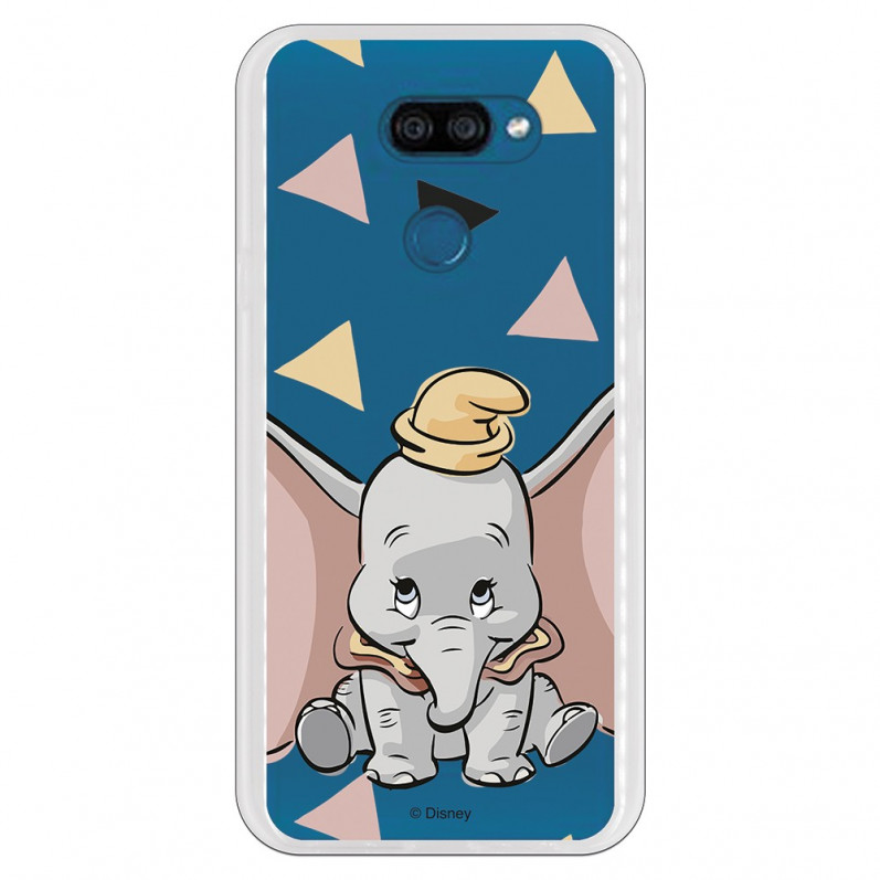 Funda para LG K40S Oficial de Disney Dumbo Silueta Transparente - Dumbo