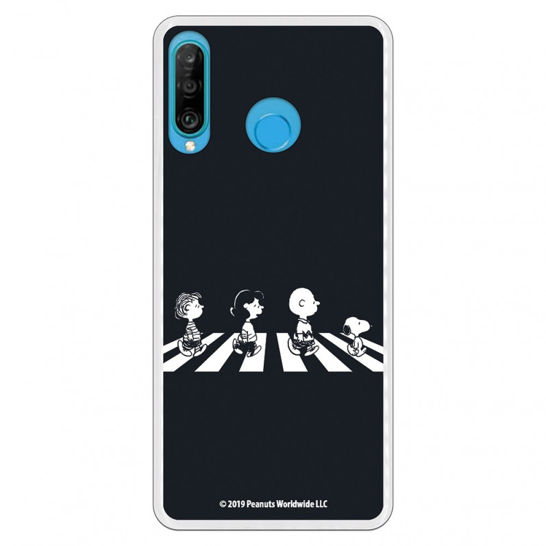 Funda para Huawei P30 Lite Oficial de Peanuts Personajes Beatles - Snoopy