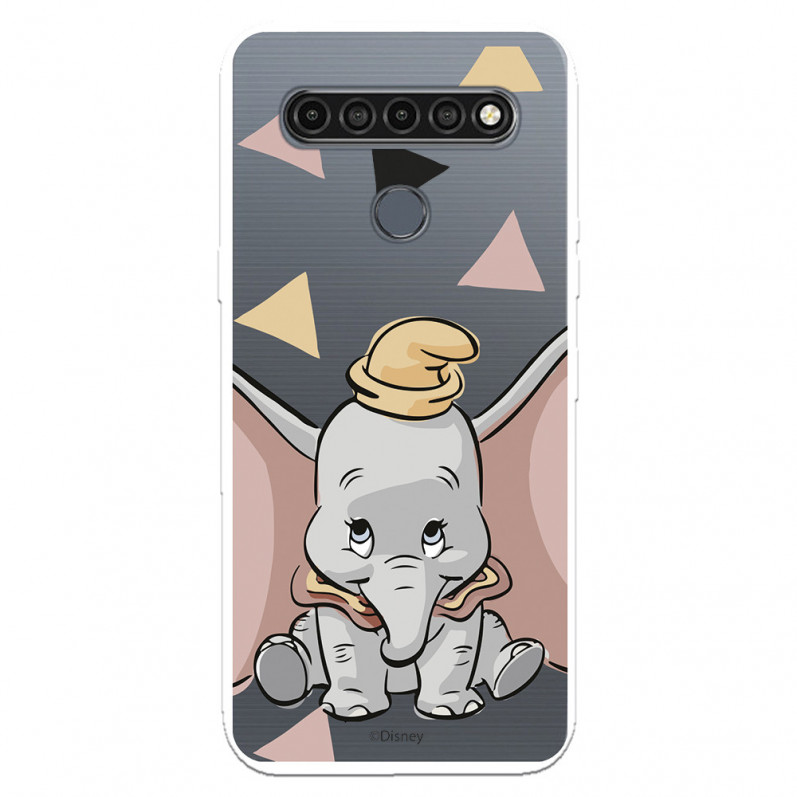 Funda para LG K61 Oficial de Disney Dumbo Silueta Transparente - Dumbo