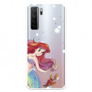 Funda para Huawei P40 Lite 5G Oficial de Disney Ariel y Sebastián Burbujas - La Sirenita