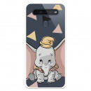 Funda para LG K51S Oficial de Disney Dumbo Silueta Transparente - Dumbo