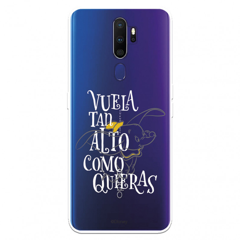 Funda para Oppo A5 2020 Oficial de Disney Dumbo Vuela tan Alto - Dumbo