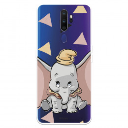 Funda para Oppo A9 2020 Oficial de Disney Dumbo Silueta Transparente - Dumbo