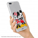 Funda para Oppo A9 2020 Oficial de Disney Mickey y Minnie Posando - Clásicos Disney